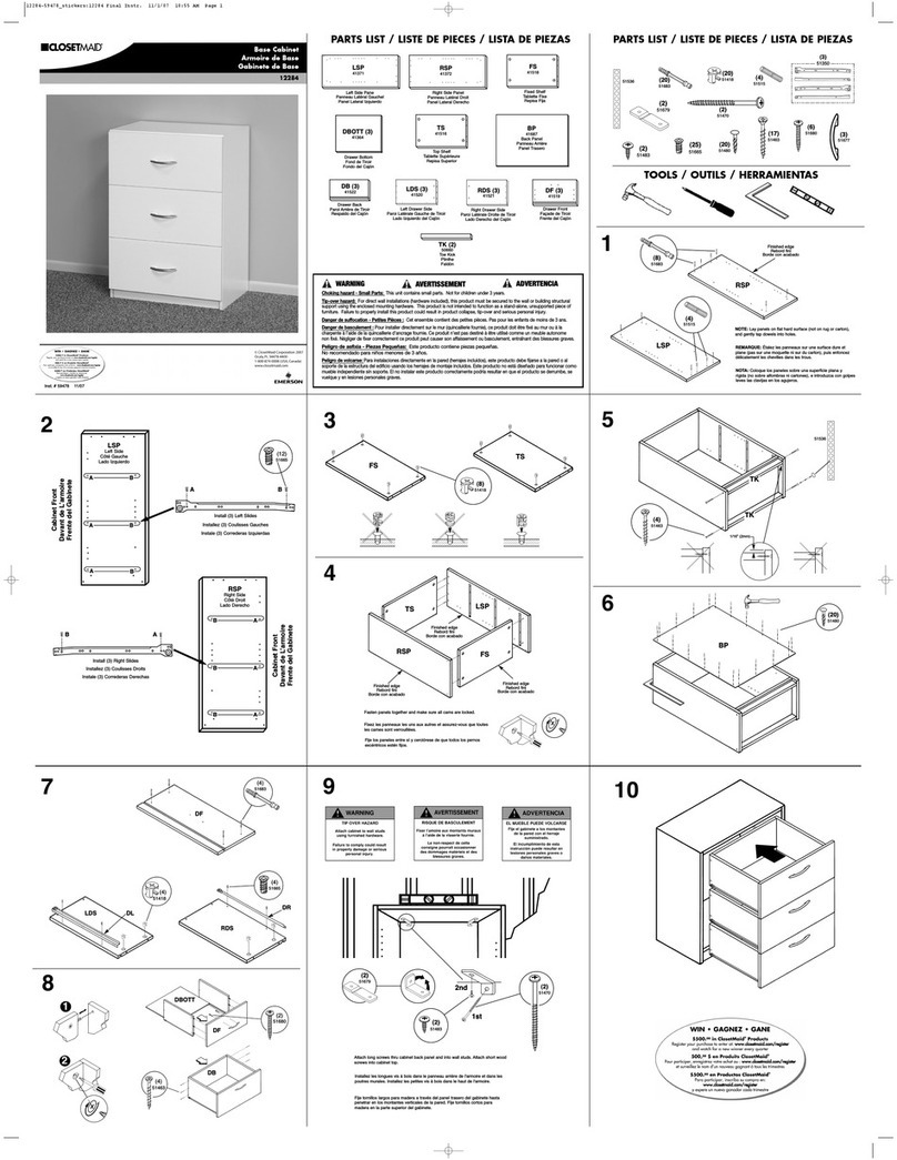 Closet Maid 12284 User manual