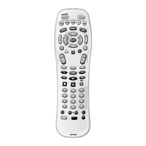 Universal Remote Control UR5-8400A User manual Universal Remote Control UR5-8400A User manual