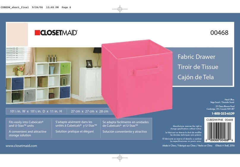Closet Maid Fabric Drawer 00468 User manual