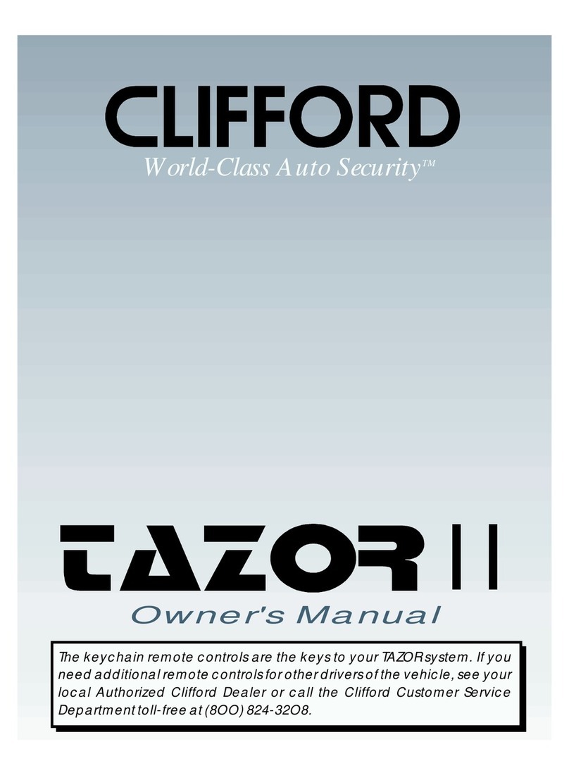 Clifford Tazor II owner's manual
