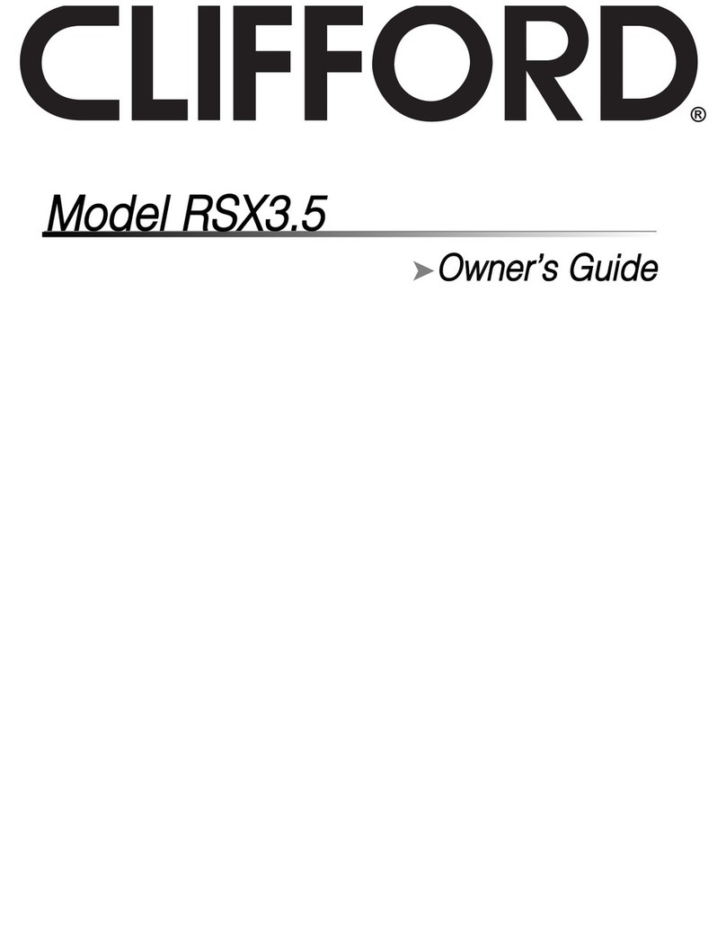 Clifford Model RSX3.5 User manual