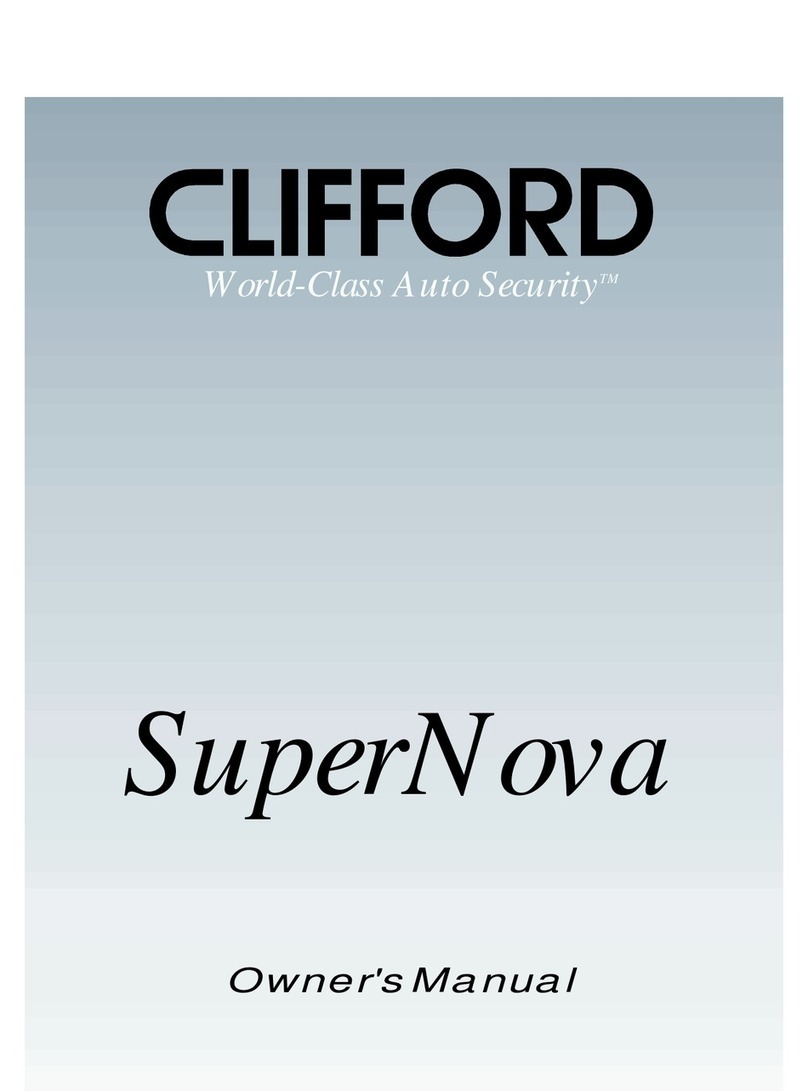 Clifford SuperNova Auto Security SuperNova owner's manual Clifford SuperNova Auto Security SuperNova owner's manual
