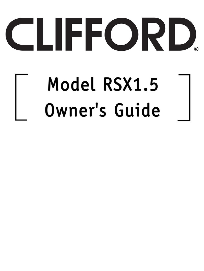 Clifford Model RSX1.5 owner's guide