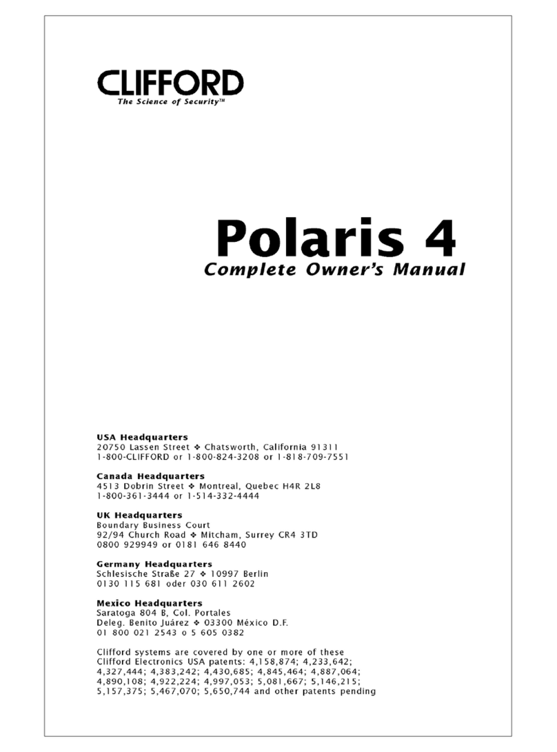 Clifford Polaris 4 User manual