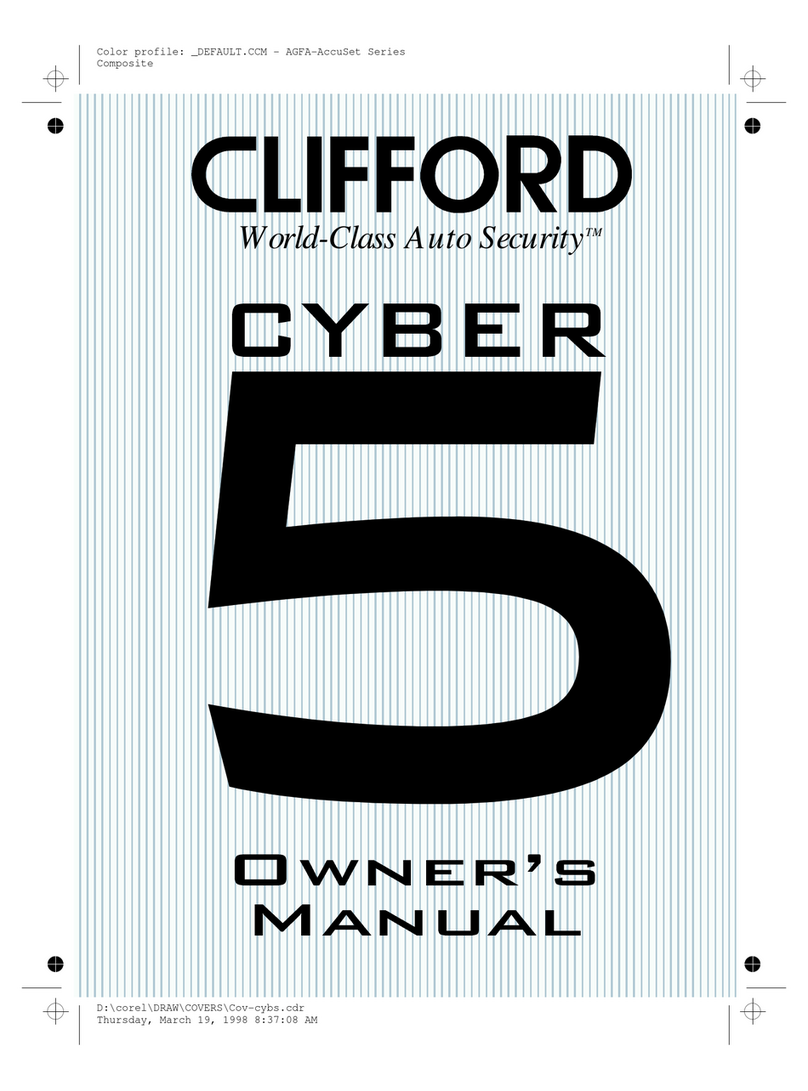 Clifford Cyber 5 owner's manual