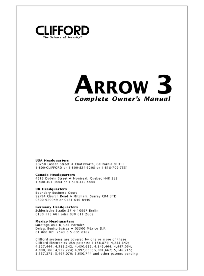 Clifford cyber Arrow 3 User manual