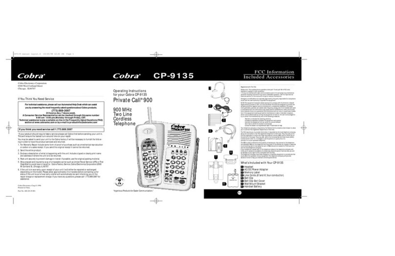 Cobra CP-9135 operating instructions