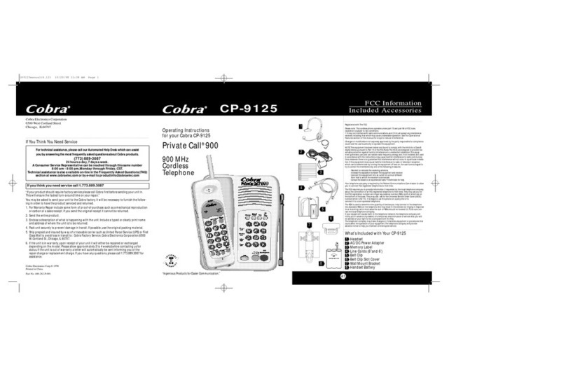 Cobra CP-9125 User manual
