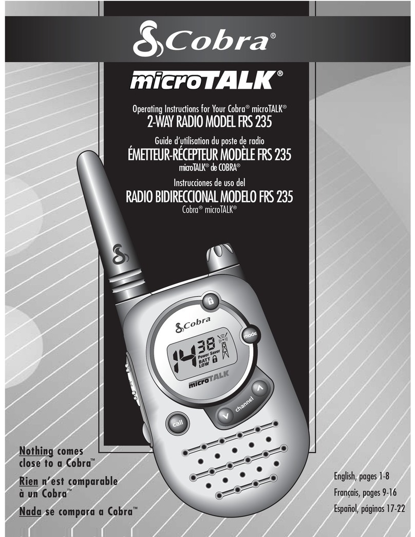 Cobra microTalk FRS 235 operating instructions