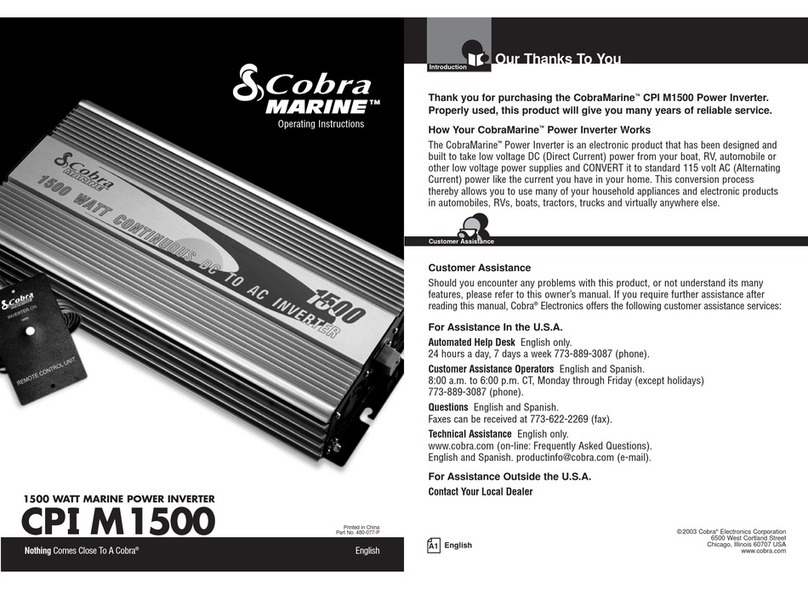 Cobra CPI M1500 operating instructions