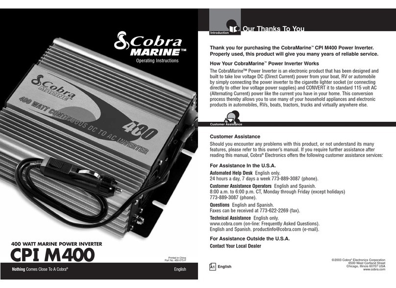 Cobra CPI M400 operating instructions
