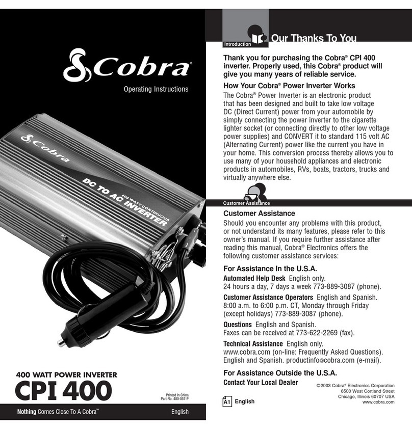 Cobra CPI 400 operating instructions Cobra CPI 400 operating instructions