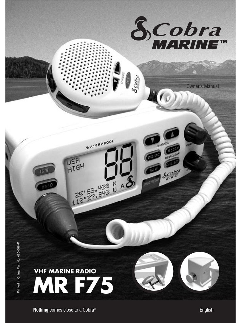 Cobra Marine MR F75 User manual Cobra Marine MR F75 User manual