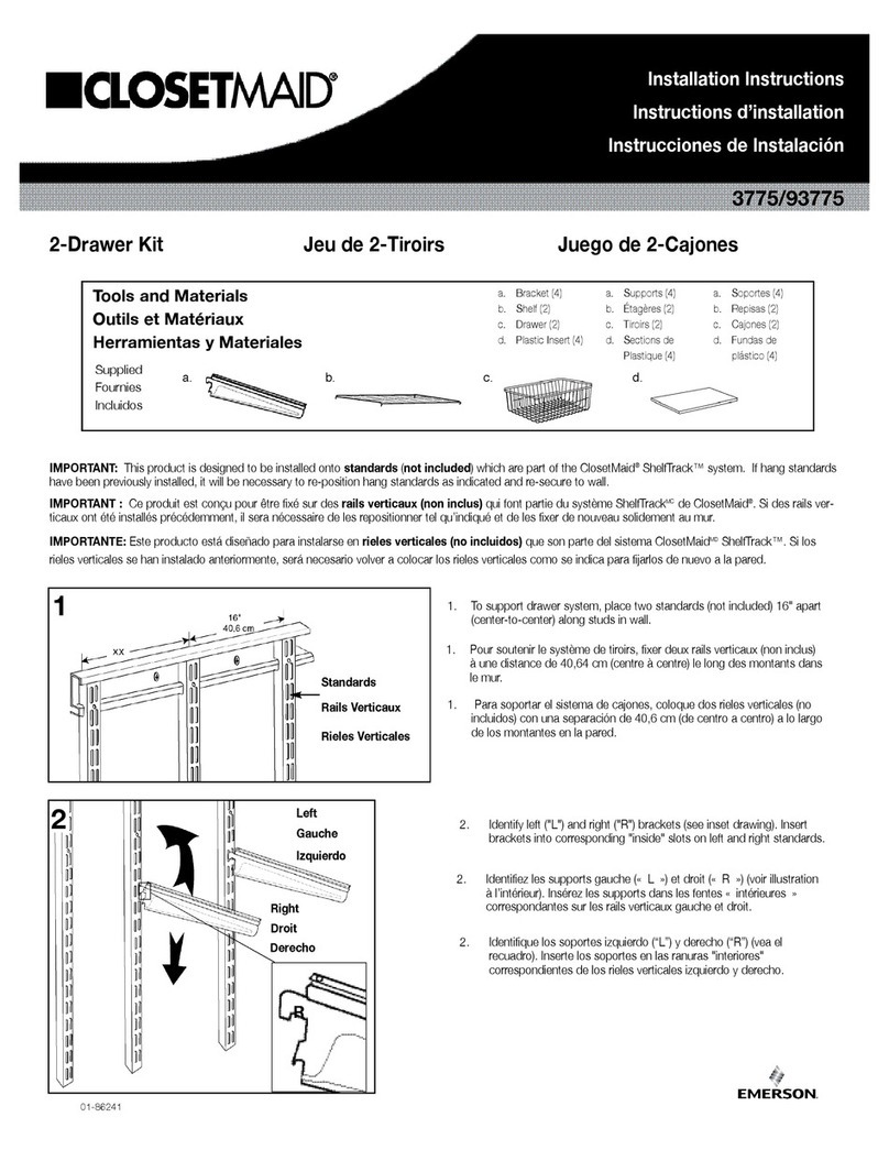 Closet Maid 2-Drawer Kit 3775 User manual