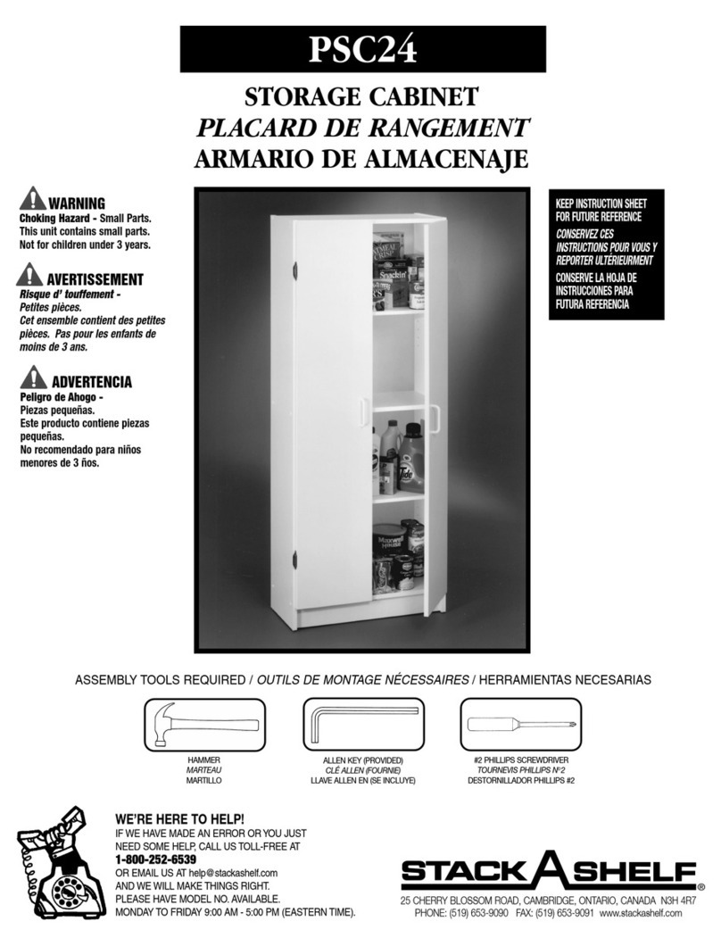 stackAshelf Storage Cabinet PSC24 instruction sheet