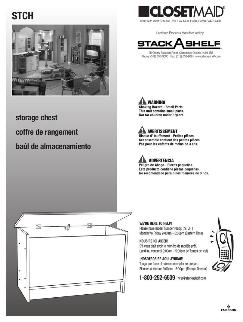 Closet Maid Storage Chest STCH User manual Closet Maid Storage Chest STCH User manual