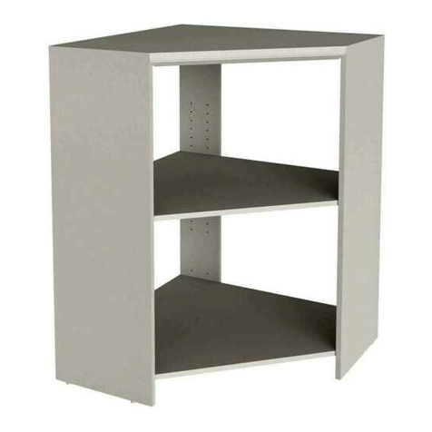 Closet Maid Stackable 3 Shelf Corner Organizer SRNR instruction sheet