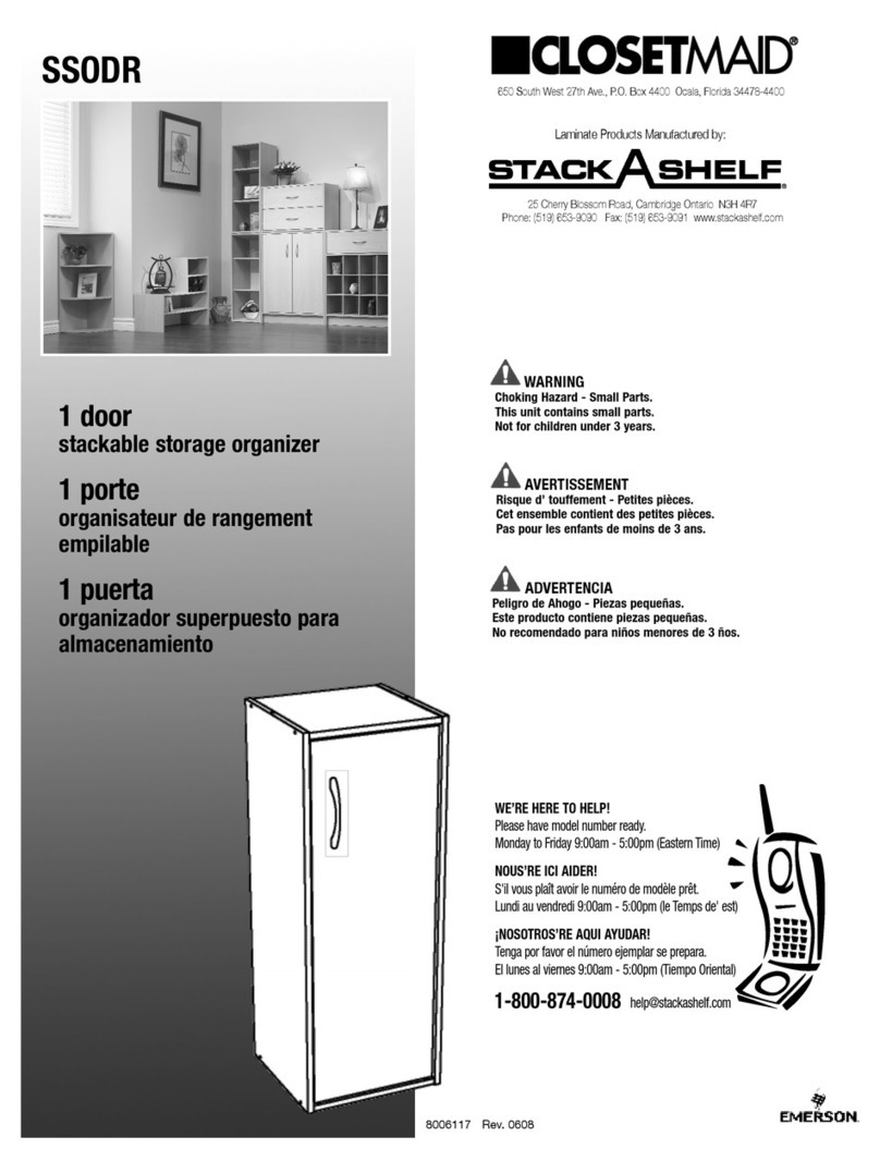 Closet Maid Stackable Storage Organizer SSODR installation instructions