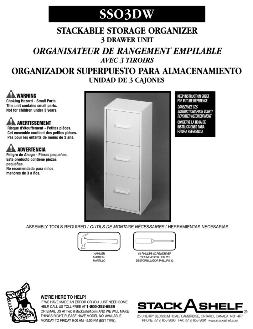 Closet Maid Stackable Storage Organizer SSO3DW instruction sheet