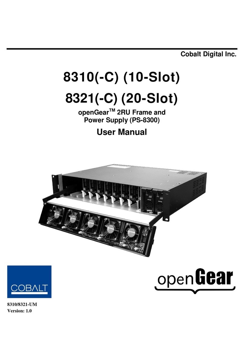 Cobalt Digital Inc 8310(-C) user manual