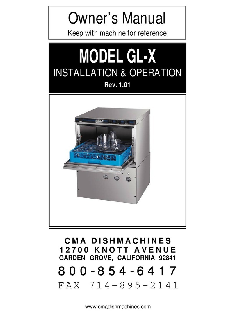 CMA Dishmachines GL-X User manual