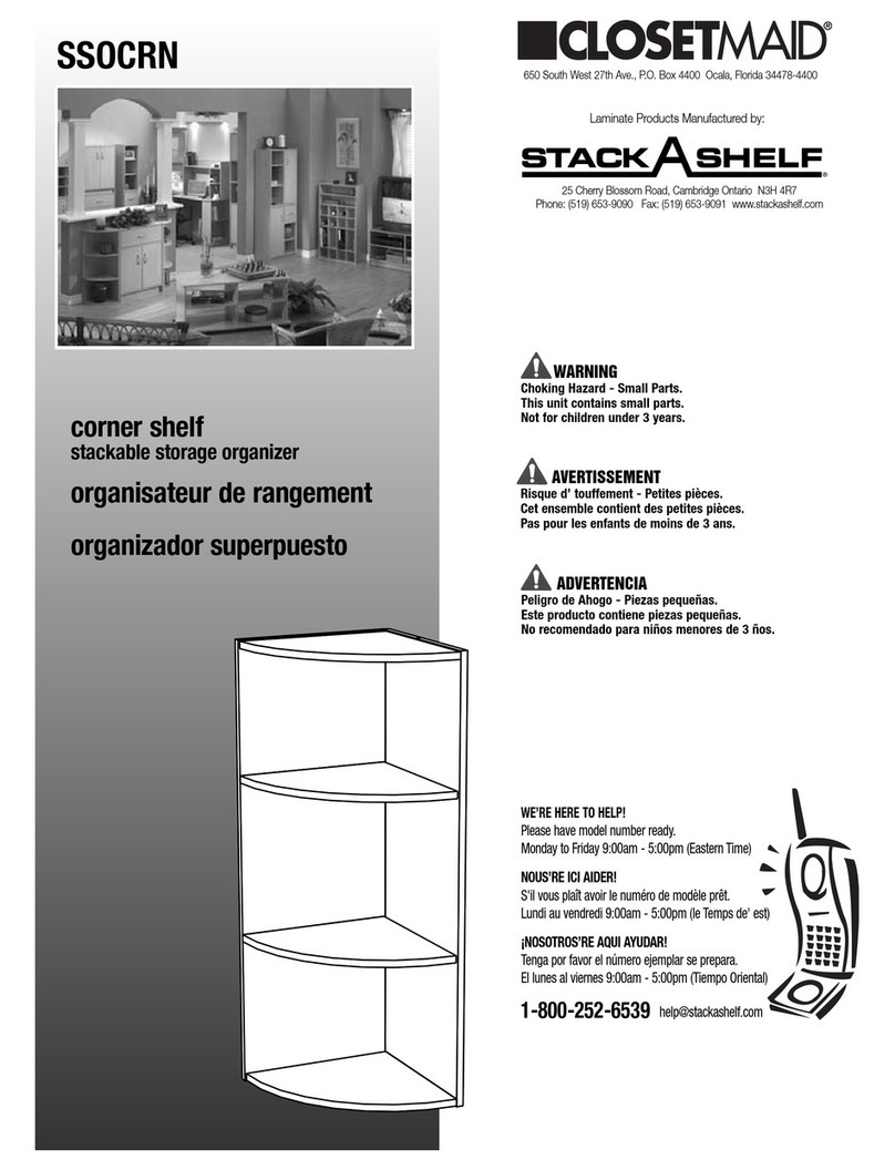 Closet Maid Stackable Storage Organizer SSOCRN instruction manual