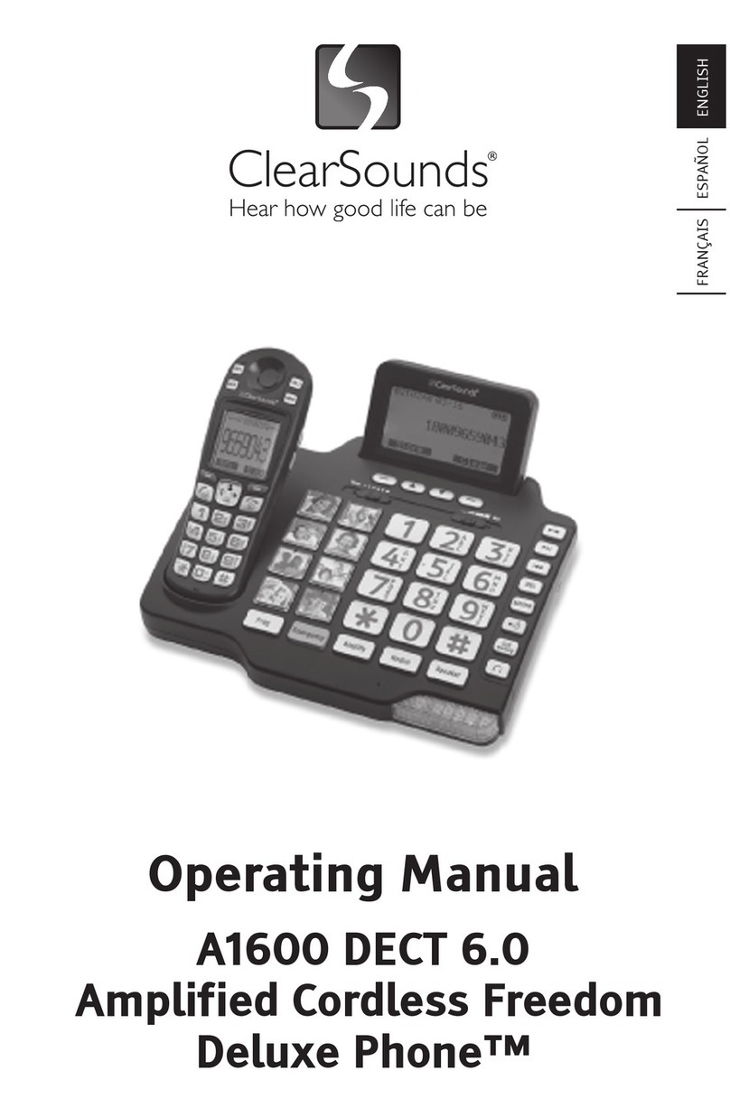 ClearSounds PHONE A1600 operating manual