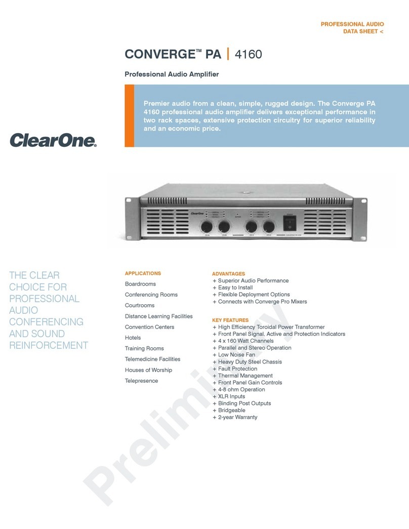 Clear One Converge PA 4160 datasheet