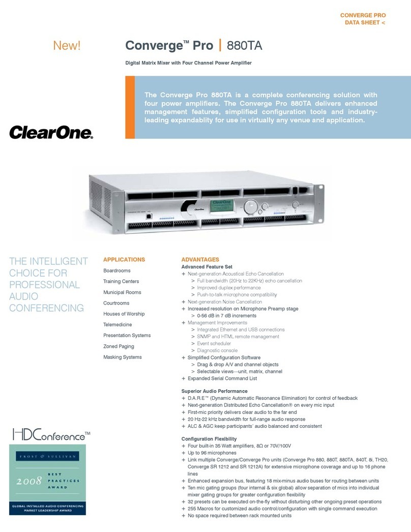 Clear One Converge Pro 880TA datasheet