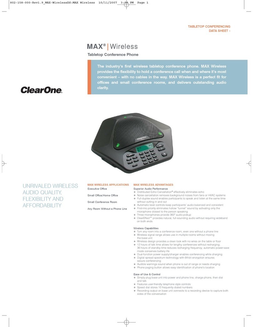 Clear One MAX WIRELESS datasheet