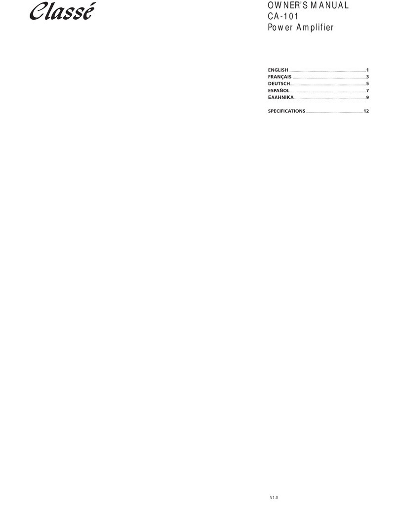 Classe Audio CA-101 User manual
