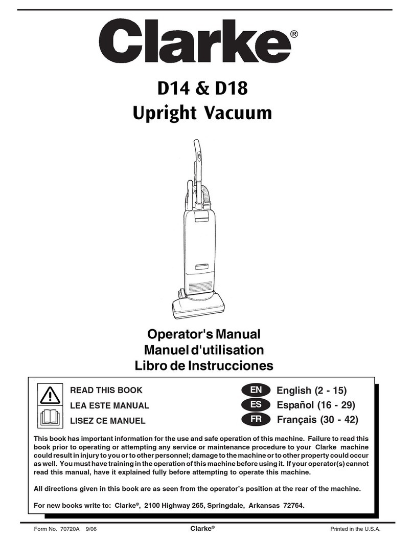Clarke D18 User manual