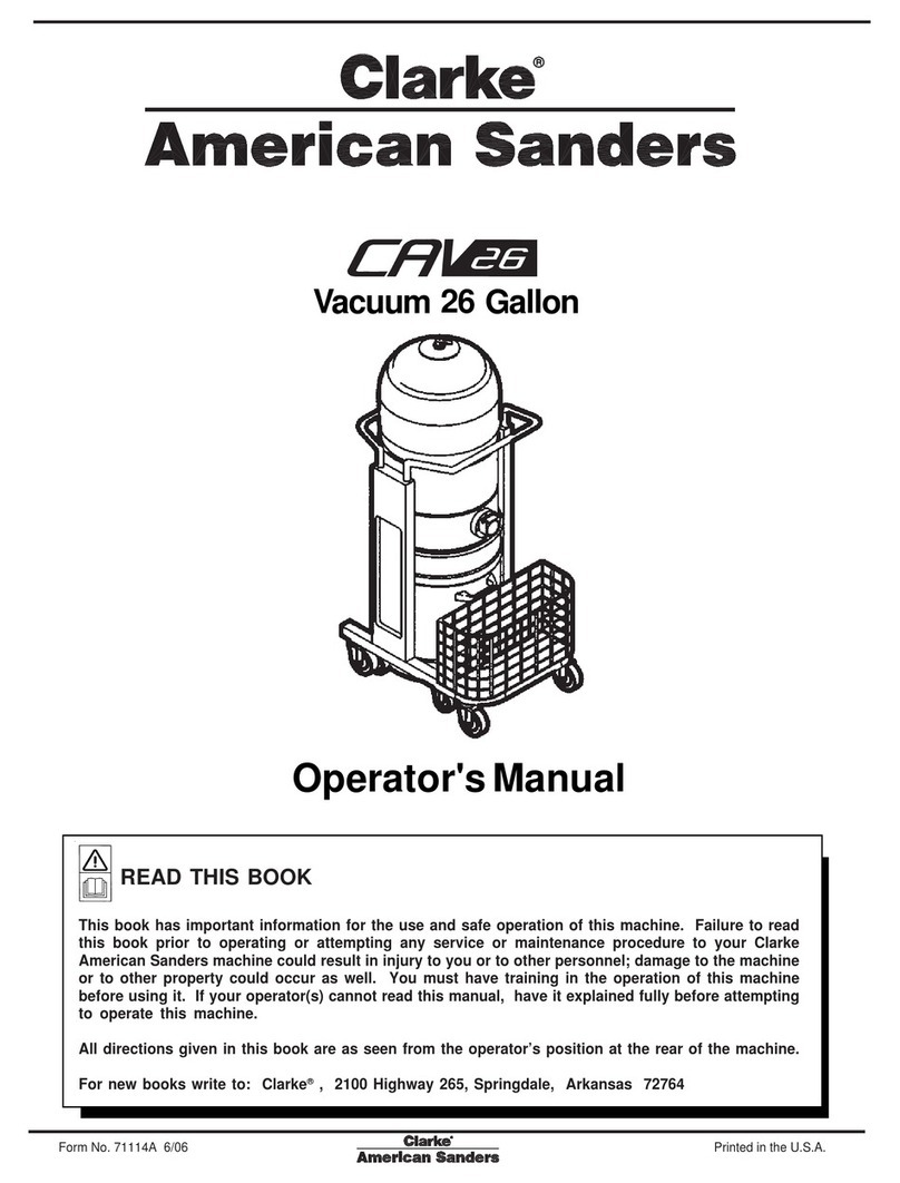 Clarke CAV 26 Operator's manual