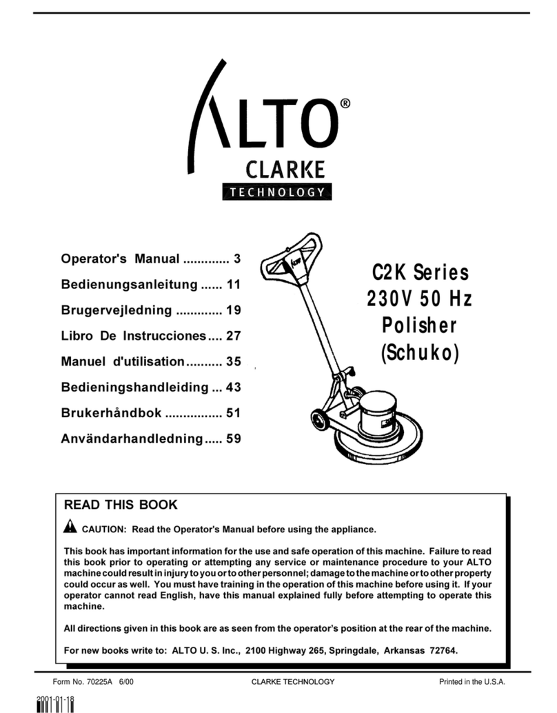 Clarke ALTO C2K Series User manual
