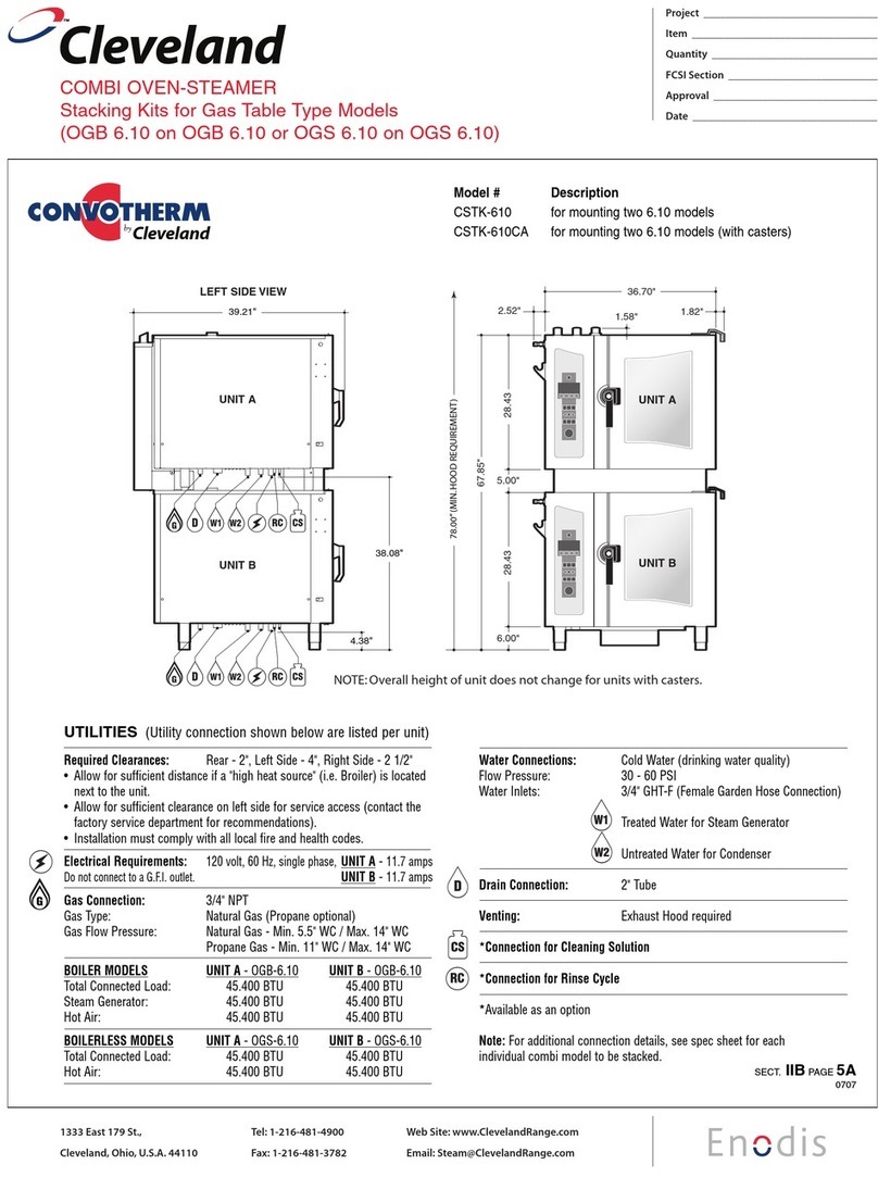 Cleveland Convotherm OEB-6.10 Specification sheet