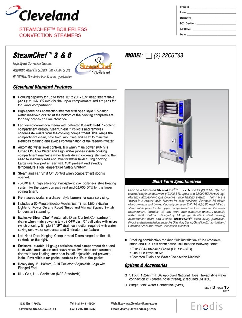 Cleveland SteamChef 3 User manual