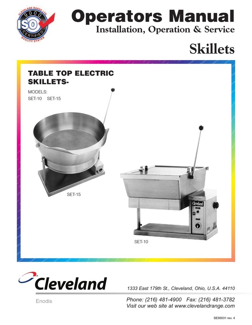 Cleveland SPLASH PROOF SET-10 Installation, operating & service manual