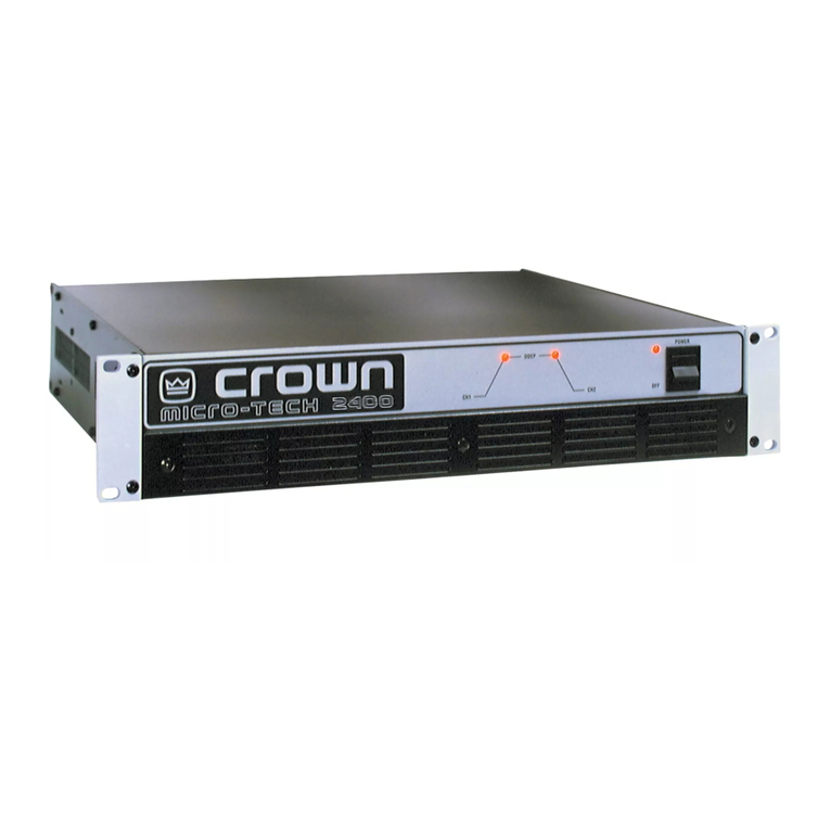 Crown Micro-Tech 1200 User manual