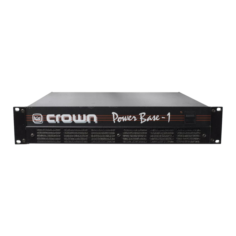 Crown POWER BASE 1 User manual Crown POWER BASE 1 User manual