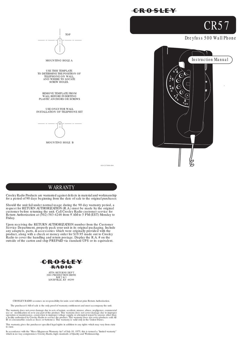 Crosley CR57 instruction manual