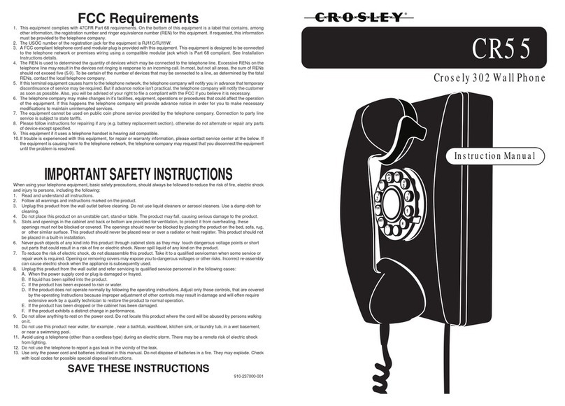 Crosley CR55 instruction manual