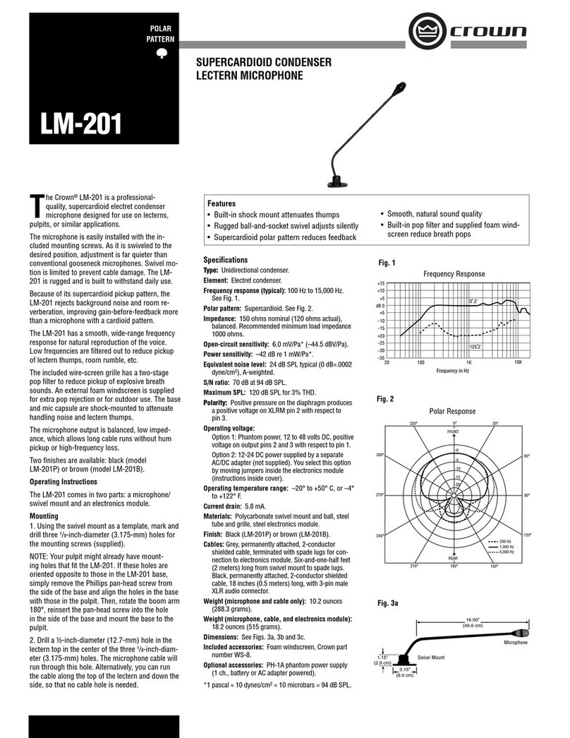 Crown LM-201 datasheet