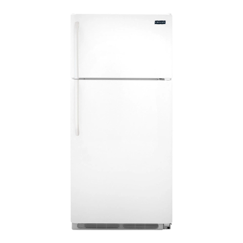 Crosley Refrigerator Top Mount User manual