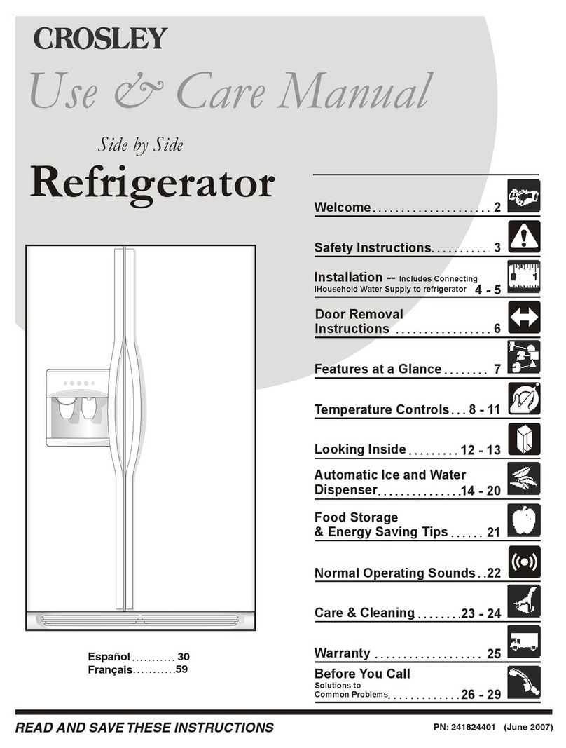 Crosley 241024401 User manual