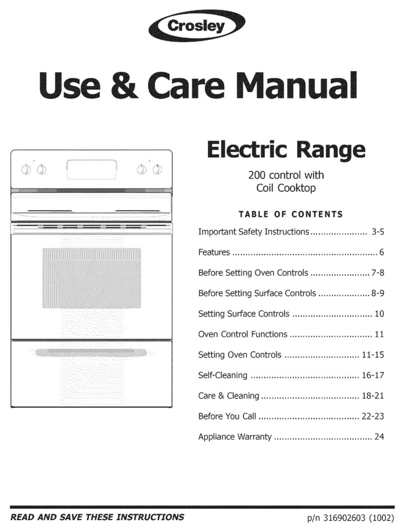 Crosley Range User manual