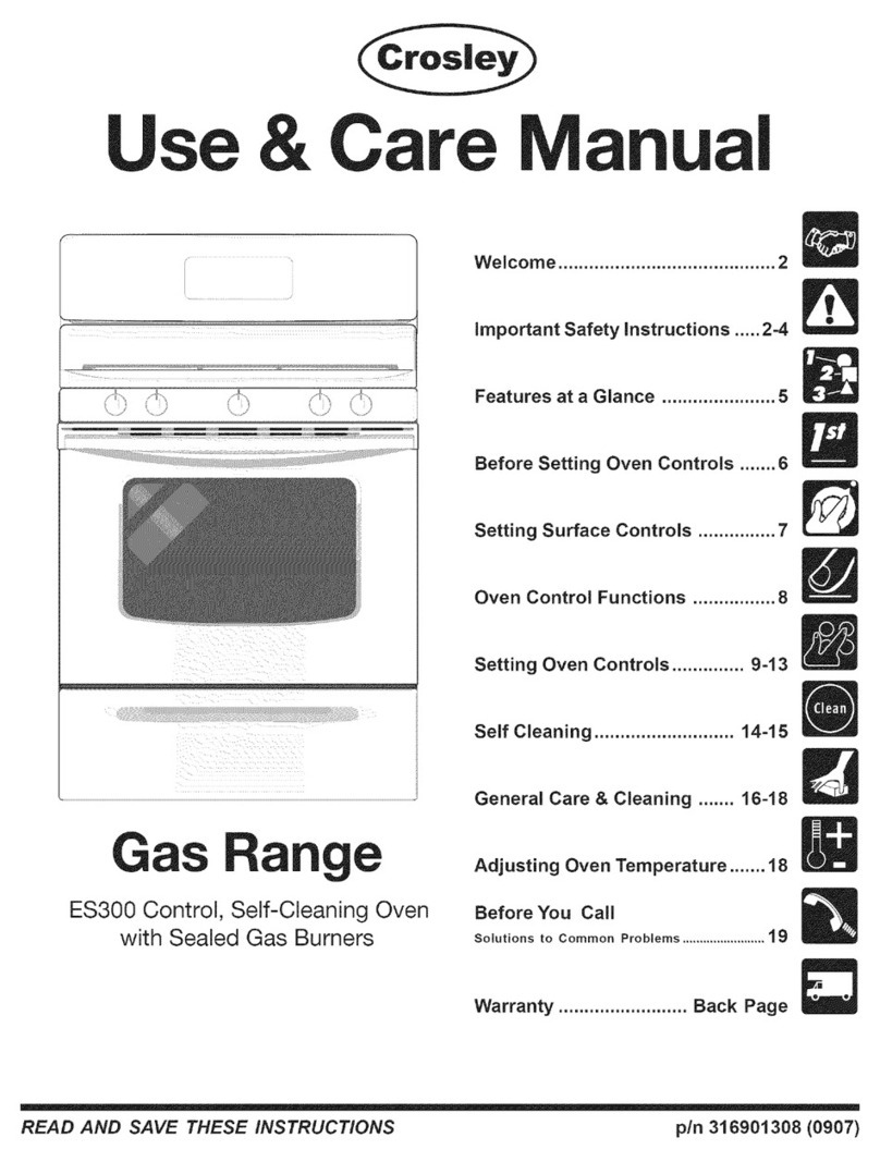 Crosley ES300 use and care manual