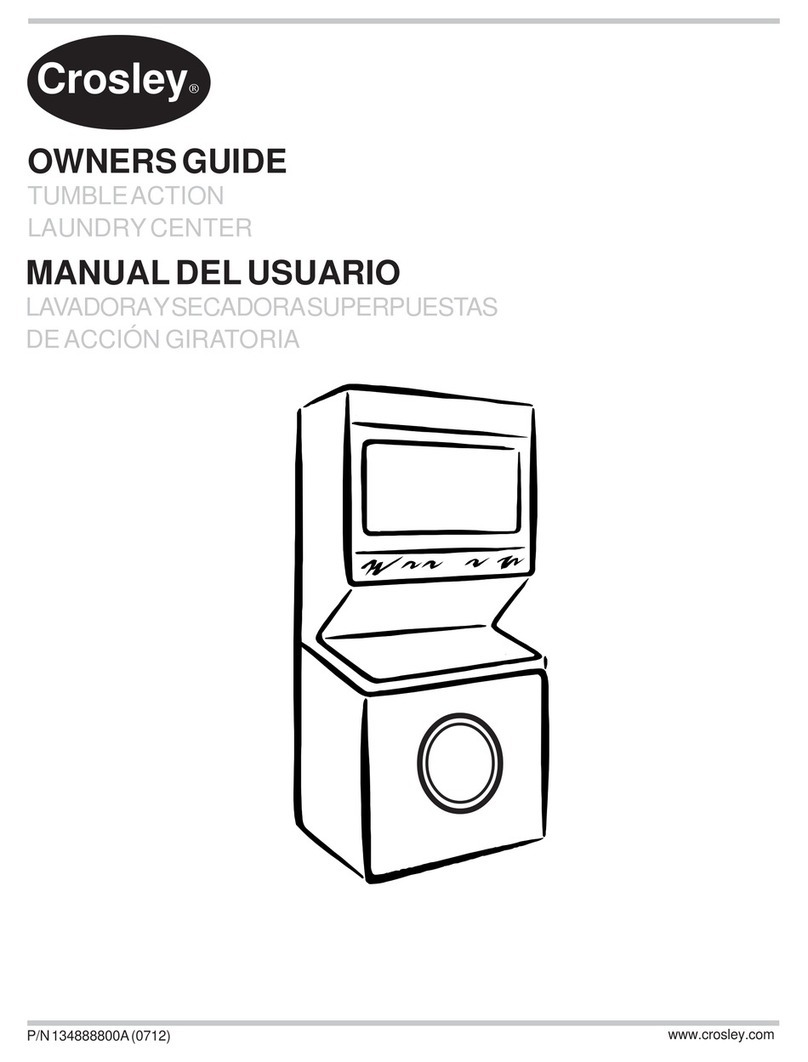 Crosley Tumble Action Laundry Center User manual Crosley Tumble Action Laundry Center User manual