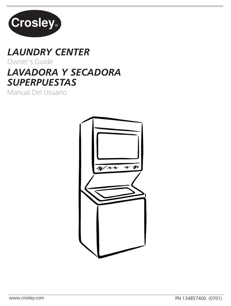 Crosley Laundry Center User manual Crosley Laundry Center User manual