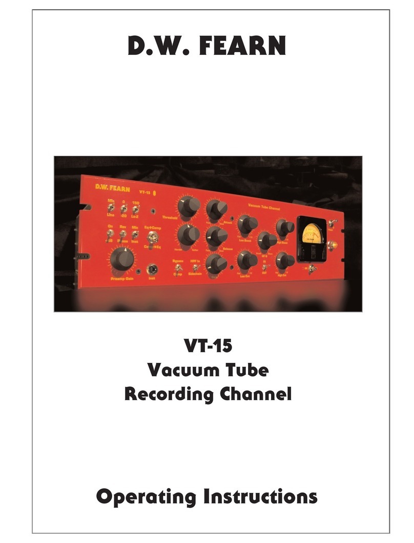 D.W. Fearn VT-15 operating instructions