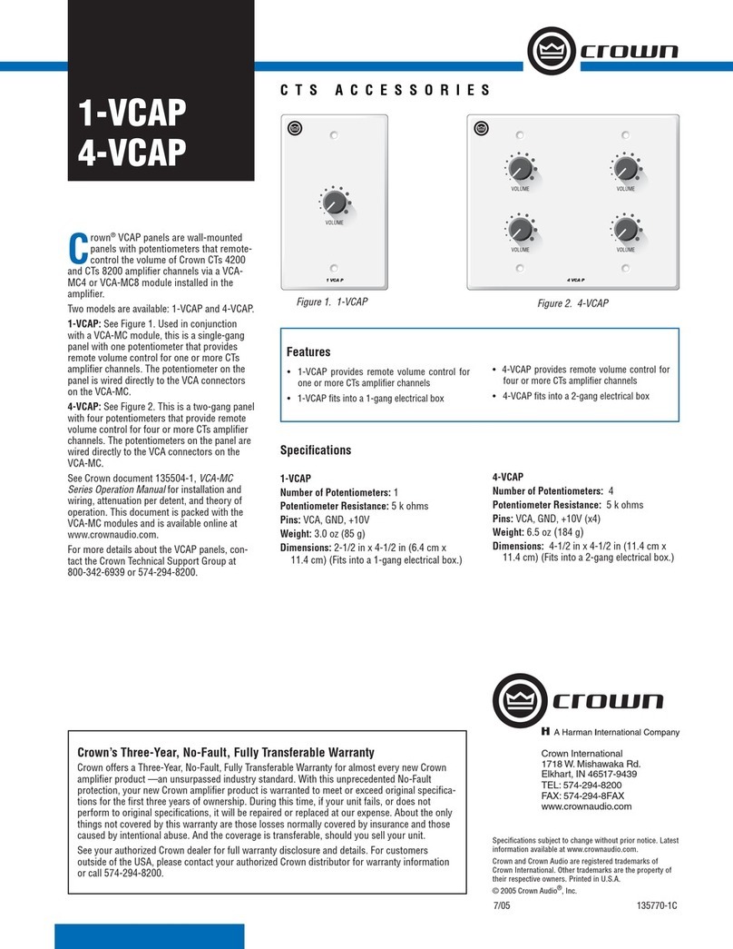 Crown 1-VCAP User manual